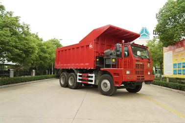 371HP LHD Used Sino Dump Truck , Used Mine Dump Truck 70 Tons Loading Weight