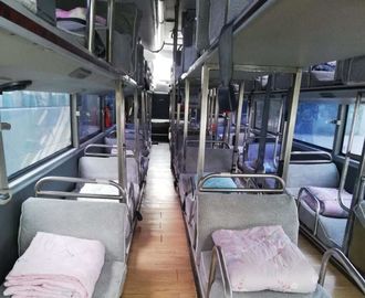 42 Seats 2010 Year Soft Bed Coach Sleeper Bus , Manual Diesel Used Yutong Buses