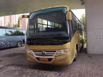 52 Seats 2012 Used Yutong Buses Yellow Front Diesel Engine Left Steering ZK6112