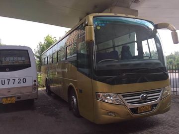 52 Seats 2012 Used Yutong Buses Yellow Front Diesel Engine Left Steering ZK6112